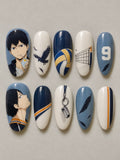 Kageyama Tobio Blue Volleyball Press-On Nails